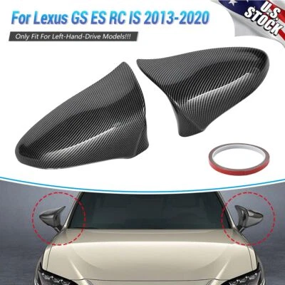 Mirror Cover Left-Hand Drive Carbon Fiber For Lexus GS/ GS F Sport 2012-2020 Foto 1 de 4