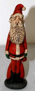 Skinny Pencil Santa Claus Ceramic Christmas Decoration 9" Vintage 1993 Signed EE - Picture 1 of 8
