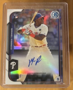 2015 Bowman Chrome Maikel Franco RC Refractor Auto #307/499 Phillies / Tohoku