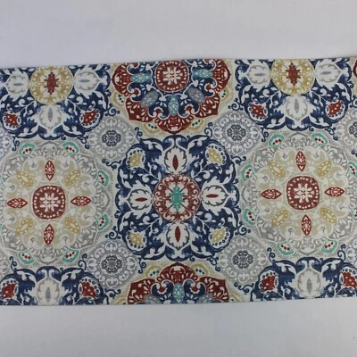 Mainstays Table Runner Bohemian Mandala 72" x 12" Blue, Gold, Red, Turquoise - Image 1 of 4