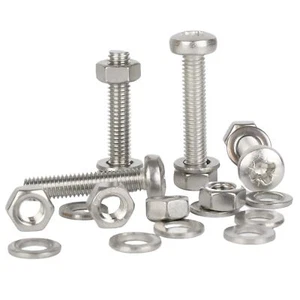 M1.6 M2 M2.5 M3 A2 Stainless Steel Pozi Pan Machine Screws Hex Nuts & Washers - Picture 1 of 80