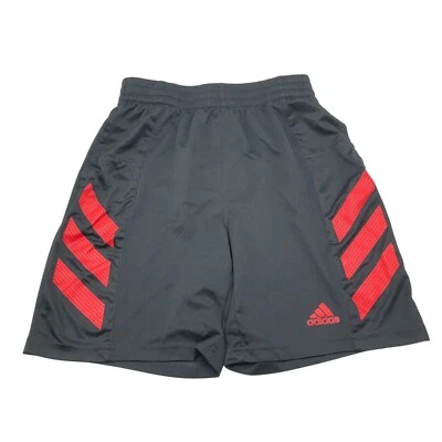 Adidas Aeroready Boys Athletic Training Shorts Basketball Striped Black Red L - Image 1 of 4