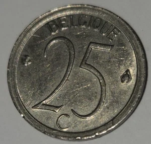 COLLECTABLE BELGIUM BELGIQUE COIN 25 C CENTS 1966 - Picture 1 of 2
