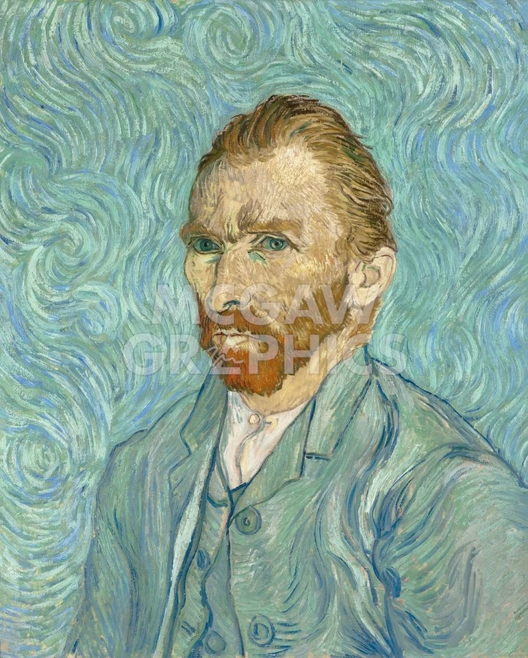 Self Portrait, van Gogh, Untrenched Unframed Canvas  19" x 16"  430 - Image 1 of 1