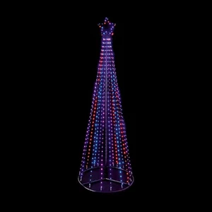 2.5m Flexibright Pyramid Tree Christmas Lights Multi-Action 835 LED's Premier  - Picture 1 of 2