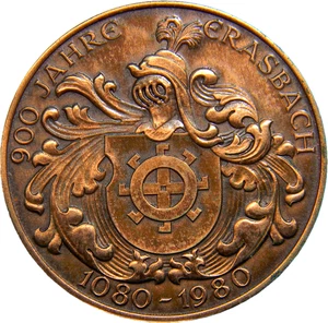 Germany  1080-1980  900th Anniversary of Erasbach  Medal  (05218) - Picture 1 of 2