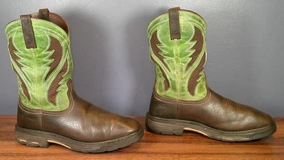 Botas de trabajo de cuero con puntera cuadrada ancha VentTEK para hombre ARIAT Workhog 11,5 D Foto 1 de 4