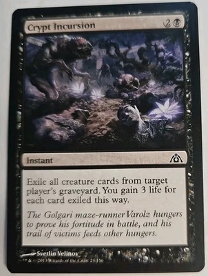 MTG Magic The Gathering Card Crypt Incursion Instant Black Dragon's Maze 2013 - Image 1 of 2