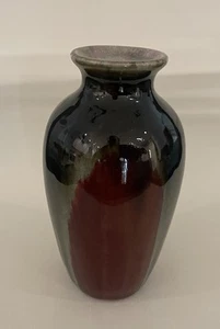 Art Pottery Vase Drip Multicolor Glossy 6” T - Picture 1 of 6