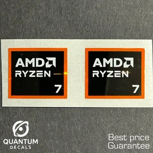 2x AMD Ryzen 7 Desktop / Laptop sticker label (NEW) 19mm x 16mm - Picture 1 of 1