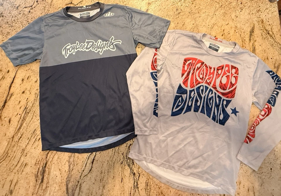 *2* Camisetas de bicicleta Troy Lee Designs TLD YOUTH XL manga larga y corta montaña Foto 1 de 4