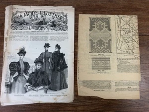Zeitschrift LA MODE ILLUSTREE 1894 #38 MIT MUSTER + PATTERN - Bild 1 von 5