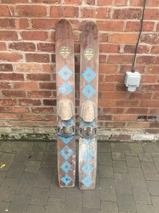 Paar Vintage Kathro Wasserski aus Holz - Bild 1 von 7