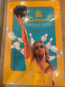 The Big Lebowski 2021 Yvan Quinet 24"x36" #/22 Screenprint - Picture 1 of 6