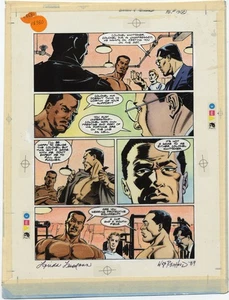 The PUNISHER:INTRUDER GN 1989 p.13 Original COLOR ART by LINDA LESSMANN REINHOLD - Picture 1 of 5
