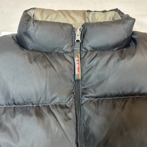 LL Bean Herren L REG Gänsedaunen Weste Stepp Puffer Wende Schwarz Braun Fit Xl - Bild 1 von 8