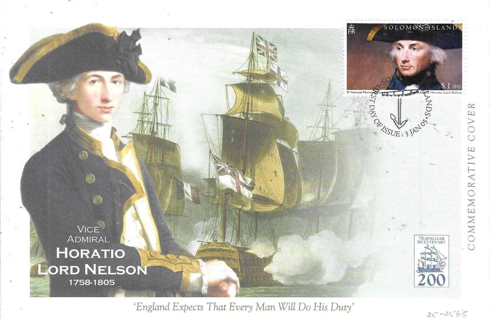 Solomon Islands - FDC - Horatio Lord Nelson - 03.01.2005 (25-2965) - Image 1 of 1