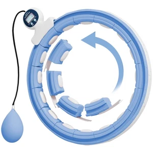 SPORTNOW Smart Weighted Hula Hoop with 16 Detachable Knots, Light Blue - Picture 1 of 11