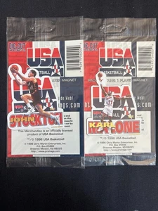 1996 SEALED DIE CUT MAGNETS TEAM USA JOHN STOCKTON & KARL MALONE! MINT! - Bild 1 von 1