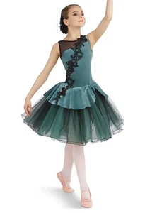 Pre-Owned Costume Weissman 11162 Small Adult Green Tutu Dress Ballet velvet poin - Picture 1 of 3