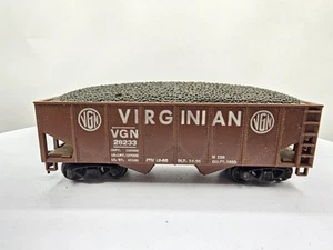 USED MARX HO Scale, 2 Bay Hopper With Load Virginian VGN #28233 - Bild 1 von 12