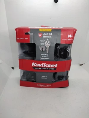 Kwikset Pismo Keyed Entry Knob and Single Cylinder Deadbolt 99910-070 - Image 1 of 4