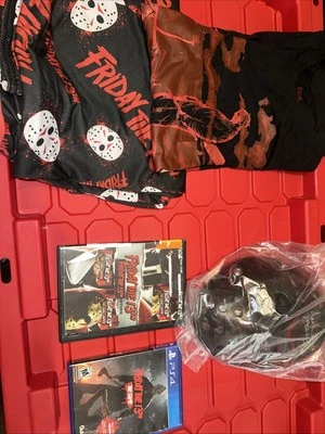 Friday The 13th Jason Voorhees Lot Of 5 Items ps4 game and signed mask! - Image 1 of 4