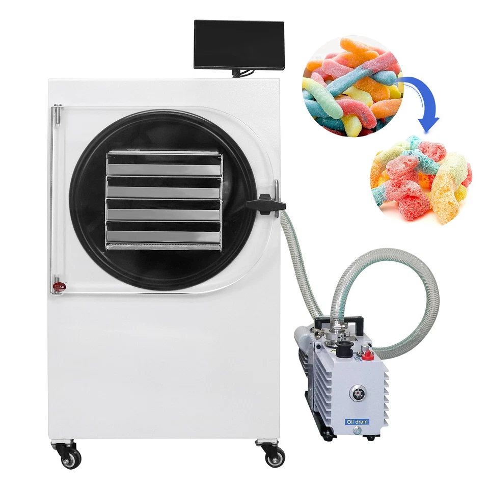 -60℃ 0.46㎡ Vacuum Freeze Dryer Lyophilizer For Food Fruit Candy Fish Egg Milk