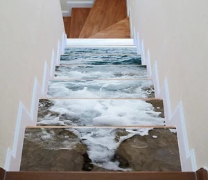 3D Fließend H090 Stair Risers Dekoration Fototapete Vinyl Aufkleber Tapete E - Picture 1 of 6