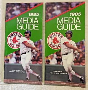 Lote de 2 Boston Red Sox 1985 Media Guide Book, Tony Armas en portada - Imagen 1 de 3