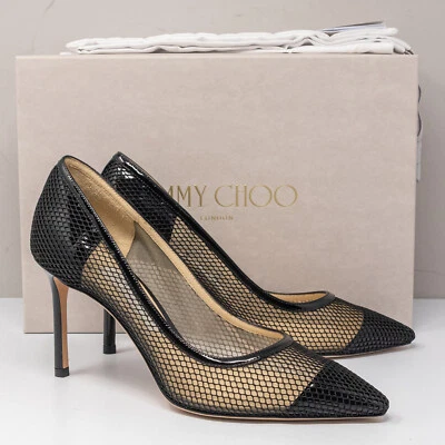 Jimmy Choo Romy 85 Malla y Charol Talla 38 EU (8 US) Foto 1 de 4