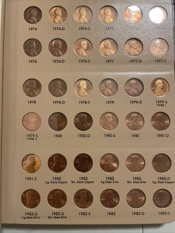 1959 to 2016 PDS Lincoln Shield Proof & Uncirculated Penny Dansco Complete set Cover