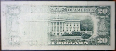 1990 ERROR HUGE MISSING INK Rv $20 NICE CH AU Federal Reserve Currency Note NR - Image 1 of 4