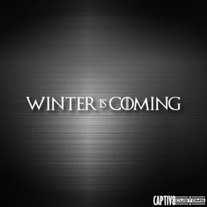 Winter is Coming - 25cm White Game of Thrones Vinyl Sticker - Picture 1 of 1