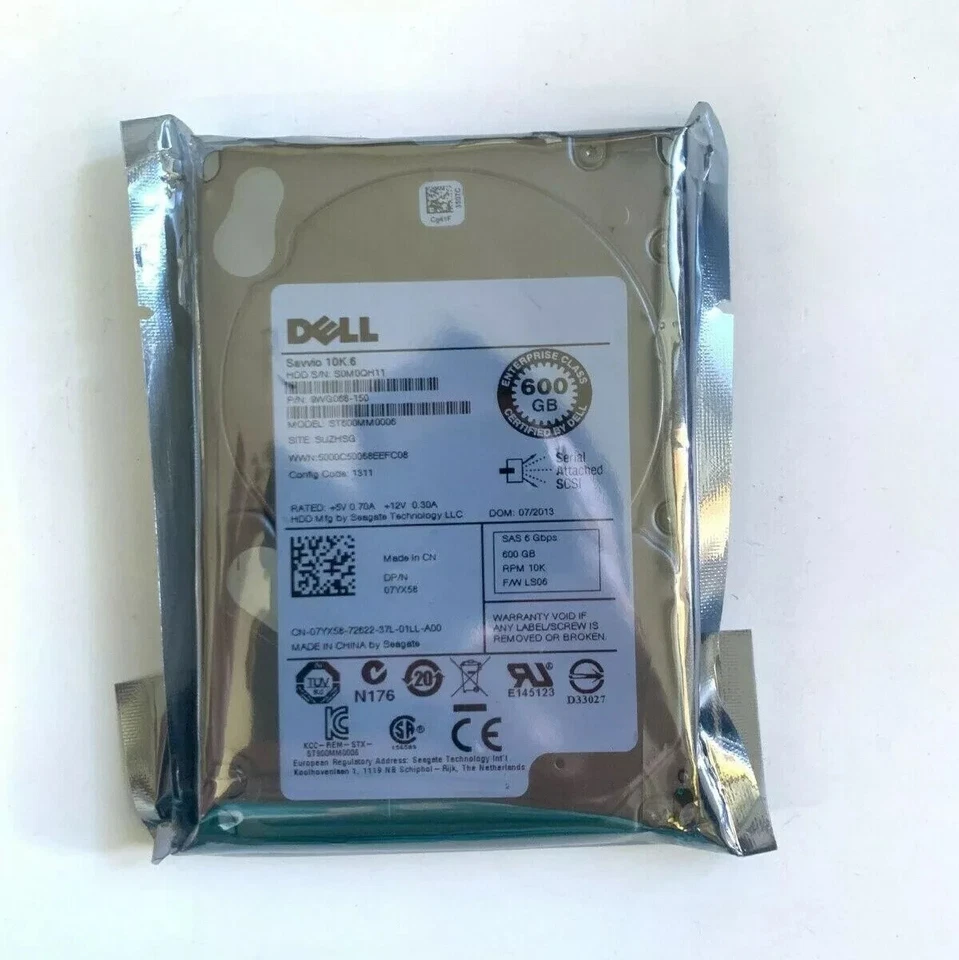 Dell 7YX58 600GB 10000 RPM 6G SAS Hard Drive (8541580918) - Image 1 of 1