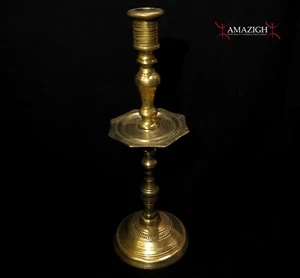 Old Berber Bronze Candlestick - Morocco - Picture 1 of 7