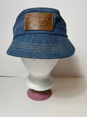 Visera de Colección Levis Levi Strauss & Company Etiqueta Naranja Denim y Cuero Correa Foto 1 de 4