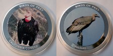 MALAWI 2 x 10 KWACHA 2010 Birds Of Prey, California Condor & Vulture BU Proof B5