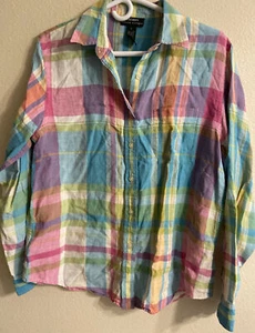 Ralph Lauren Gr. L Pastell 100 % Leinenbluse Shirt Top - Bild 1 von 5