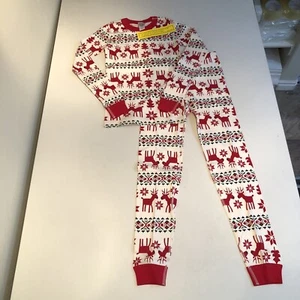 Hanna Andersson Dear Deer Long John Pajama Set Size 10 - Picture 1 of 4