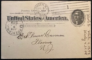 1894 *S. S. REED* (SUBJECT: DRUGGIST) CAMDEN (FLORENCE), N.J. UX12 POSTAL CARD! - Picture 1 of 12