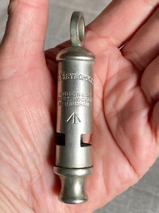 Vintage c1942 WWII Military Issue Metropolitan Whistle Arrow J. Hudson Barr St - Picture 1 of 14