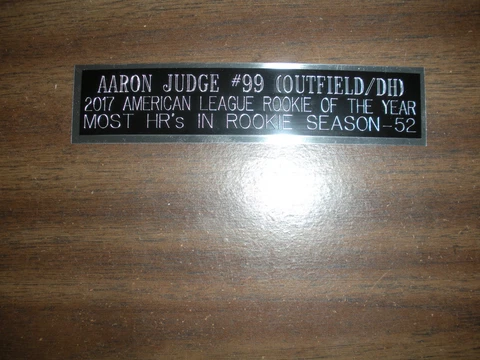 AARON JUDGE (YANKEES) ENGRAVED NAMEPLATE FOR PHOTO/DISPLAY/POSTER Cover