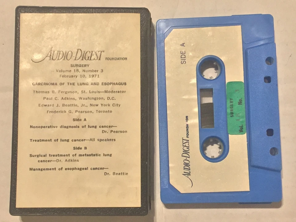 Audio Digest Foundation 2/10/1971 Carcinoma Lung, Esophageal Cancer - Image 1 of 1