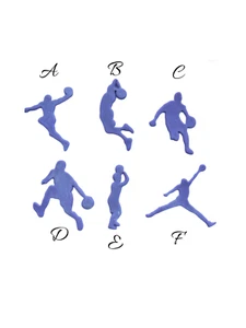 Basketball Poses Cutter jump shot carry layup dunk silhouette - Picture 1 of 19