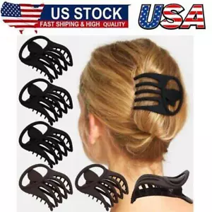 Flat Claw Clips, 6 Pack Alligator Hair Clips for Women Thick Hair, Matte Finish - Picture 1 of 8