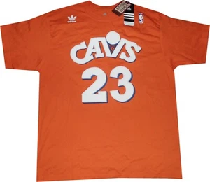 Lebron James Cleveland Cavaliers Throwback Orange Adidas Netz Shirt Neu Etikett XL - Bild 1 von 4