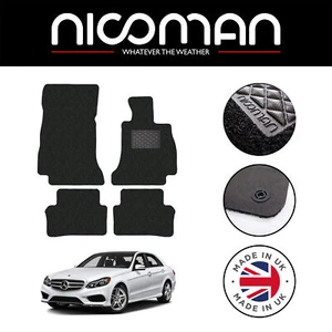 Adatto a Mercedes Classe E W213 Berlina 2016 in poi Tappetino Auto su Misura in Gomma Set 4pz - Foto 1 di 14