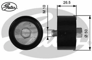 Kia Picanto Umlenkrolle Führungsrolle Keilrippenriemen Gates T36537 - Bild 1 von 3