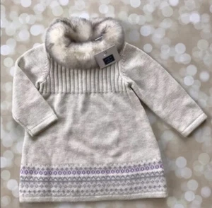 NWTS New Janie And Jack 6 12 Months Fair Isle Dress Baby Infant - Picture 1 of 3